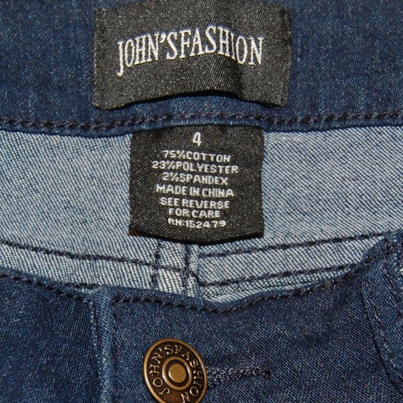 JOHN'S FASHION Women's Denim Blue Jeans Size 4 - Picture 6 of 9